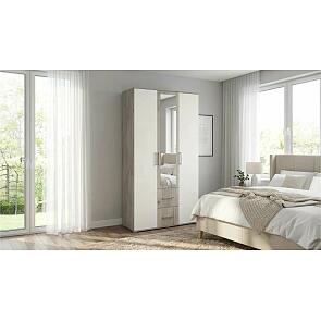 Фиеста NEW Шкаф 3-х ств (1200) (Кашемир, Дуб Крафт серый)