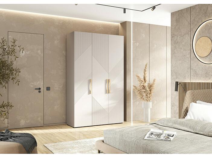 Ирис Шкаф 3-х ств.(1350) (Кашемир, Дуб Крафт серый)