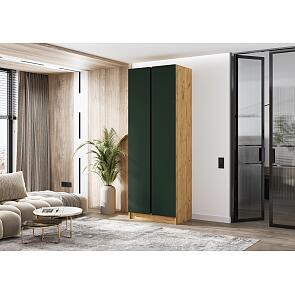 Келвин Шкаф 2-х ств. (800) (Изумрудный, Дуб Крафт)