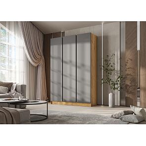 Келвин Шкаф 3-х ств. (1500) (Графит, Дуб Крафт)