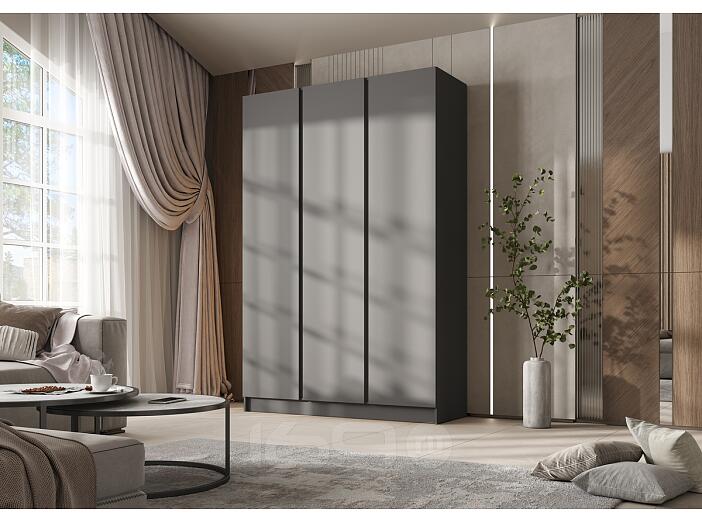 Келвин Шкаф 3-х ств. (1500) (Графит, Графит)