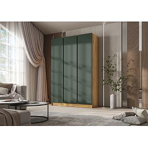 Келвин Шкаф 3-х ств. (1500) (Изумрудный, Дуб Крафт)