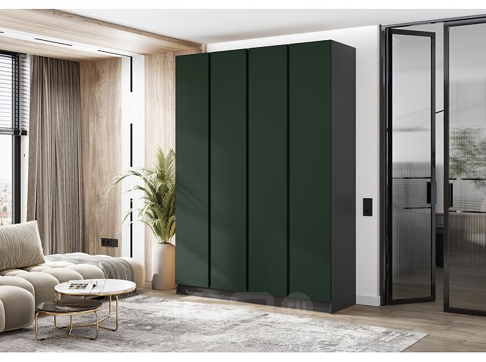 Келвин Шкаф 4-х ств. (1600) (Изумрудный, Графит)