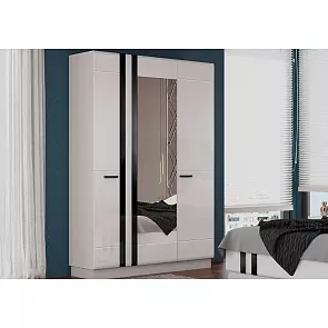 Магнолия Шкаф 3-х ств (Белый глянец)