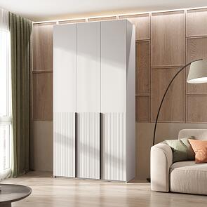 Марвэл Шкаф 3-х ств. (1200) (Браш Вайт, Белый)