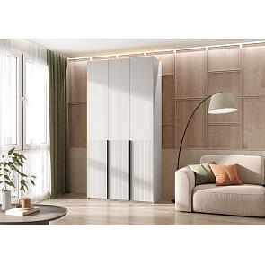 Марвэл Шкаф 3-х ств. (1200) (Браш Вайт, Белый)