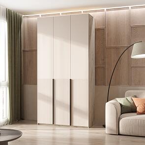 Марвэл Шкаф 3-х ств. (1200) (Кашемир, Дуб Крафт серый)