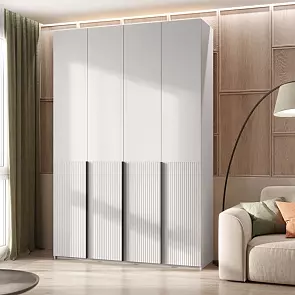 Марвэл Шкаф 4-х ств. (1600) (Браш Вайт, Белый)