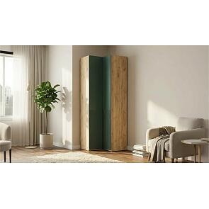 Марвэл Шкаф угловой (Браш Мени Грин, Дуб Крафт)