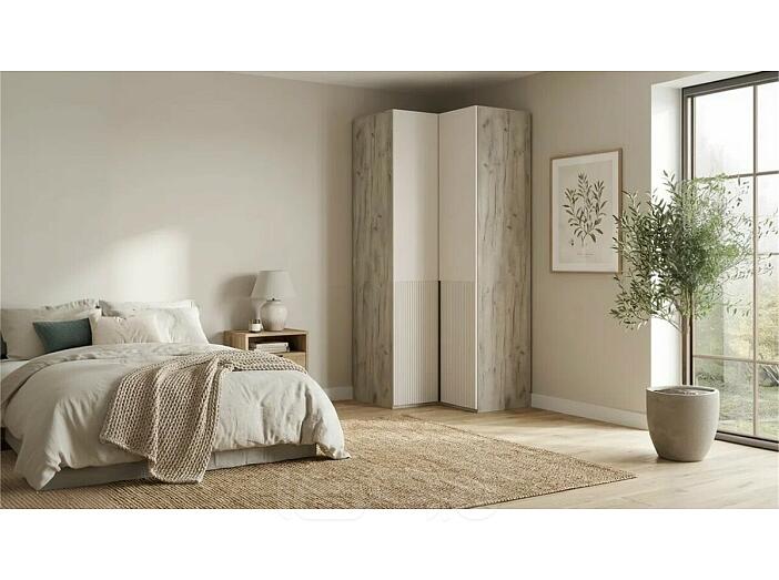 Марвэл Шкаф угловой (Кашемир, Дуб Крафт серый)