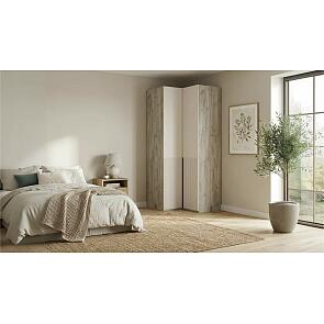 Марвэл Шкаф угловой (Кашемир, Дуб Крафт серый)