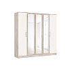 С/Г Мартина Шкаф для одежды 5-дверный (Кашемир, Дуб Крафт серый)