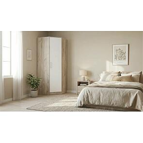 С/Г Мартина Шкаф угловой для одежды (Кашемир, Дуб Крафт серый)