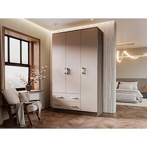 Шкаф 3-х ств.  (Кашемир, Дуб Крафт серый)