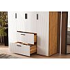 Сильвия Шкаф 4-х ств.(1600) (Браш Вайт, Дуб Крафт)