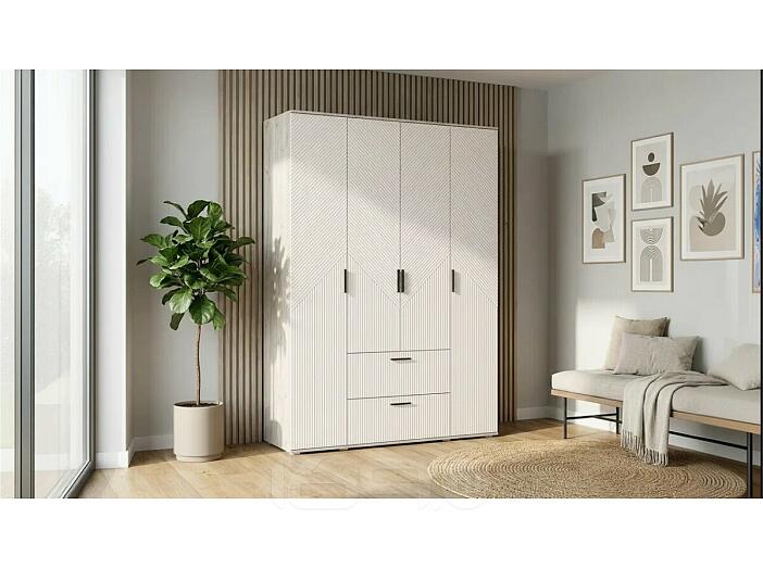 Сильвия Шкаф 4-х ств.(1600) (Кашемир, Дуб Крафт серый)