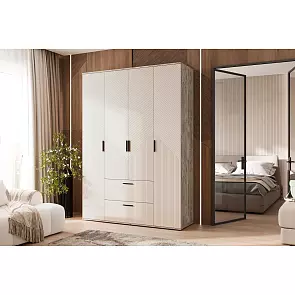 Сильвия Шкаф 4-х ств.(1600) (Кашемир, Дуб Юкон)