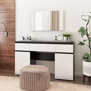 С/Г Ким Туалетный стол (Белый глянец холодный, венге)