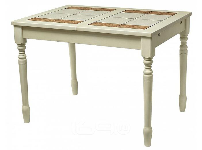 Стол обеденный LT T13302 BUTTERMILK/ плитка 2 тона LILY WHITE/ COSMO