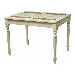 Стол обеденный LT T13302 BUTTERMILK/ плитка 2 тона LILY WHITE/ COSMO