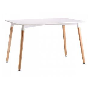 Стол обеденный TANSY 140 белый/массив бука