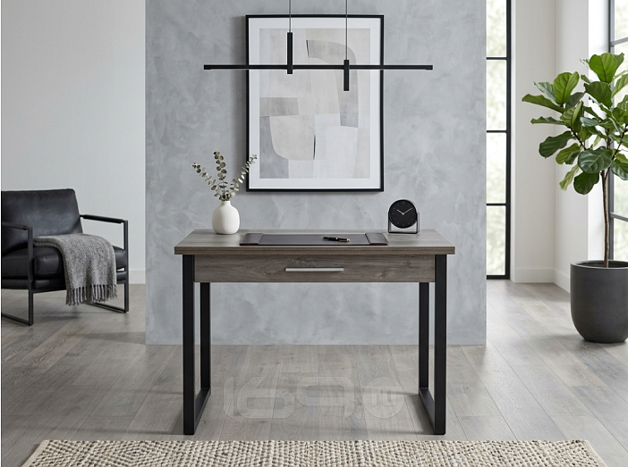 Стол деревянный Ибби 90(128)х64х77 рошелье / черный матовый