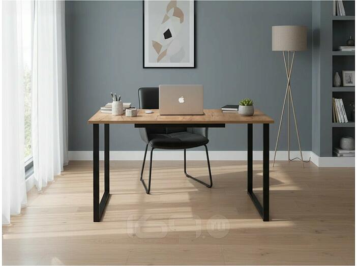 Стол деревянный Лиман 117 (157) x 77 дуб крафт золотой / черный матовый