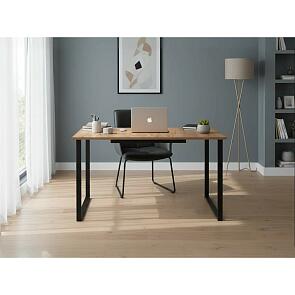 Стол деревянный Лиман 117 (157) x 77 дуб крафт золотой / черный матовый