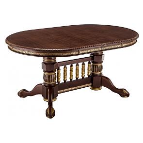 Стол  Кантри 160 орех с золотой патиной