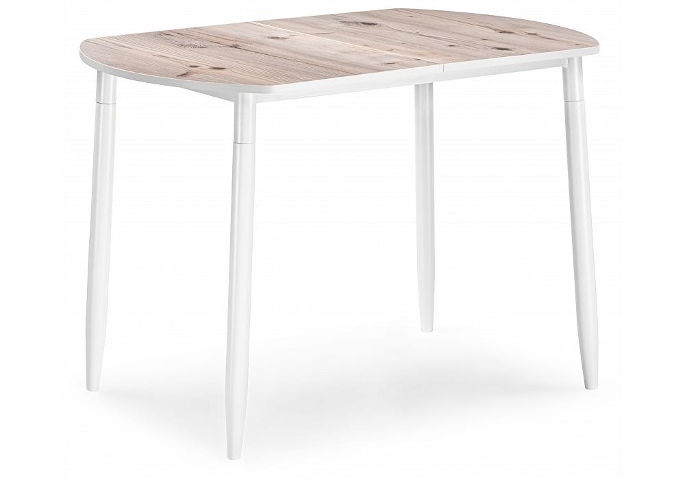Стол раскладной Гуанг бискайская сосна/белый раскладной стол мебелик