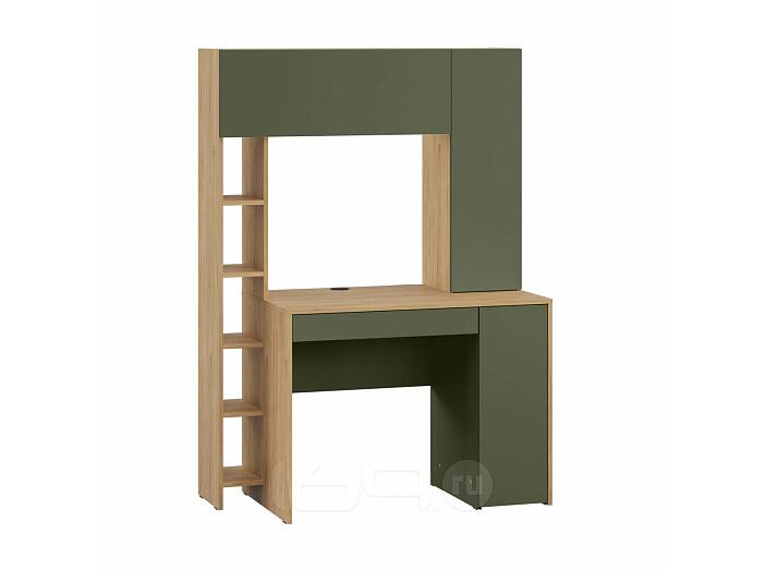 Комфорт Стол компьютерный 12.71 Гикори Рокфорд Натуральный KO86 PW, Дымчатый Зеленый K521