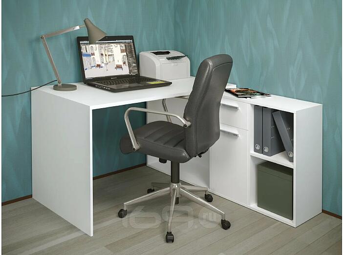 Лайт Стол письменный 03.245 F Белый PE шагрень