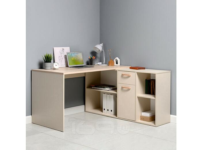 Лайт Стол письменный 03.245 F Сатин 7045 SU, Дуб эндгрейн элег.