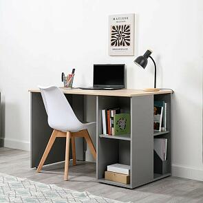 Лайт Стол письменный 12.163 Серый Шифер, Дуб Белый exclusive OW D4430