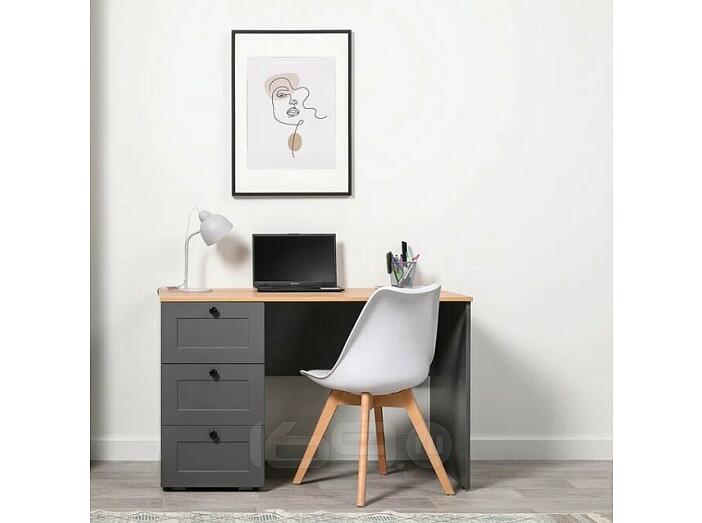 Остин Стол письменный 12.159 Серый Графит 0162 РЕ, Дуб Золотой CRAFT, графит ZB 856-2 ПВХ