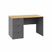 Остин Стол письменный 12.159 Серый Графит 0162 РЕ, Дуб Золотой CRAFT, графит ZB 856-2 ПВХ