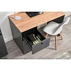 Остин Стол письменный 12.159 Серый Графит 0162 РЕ, Дуб Золотой CRAFT, графит ZB 856-2 ПВХ