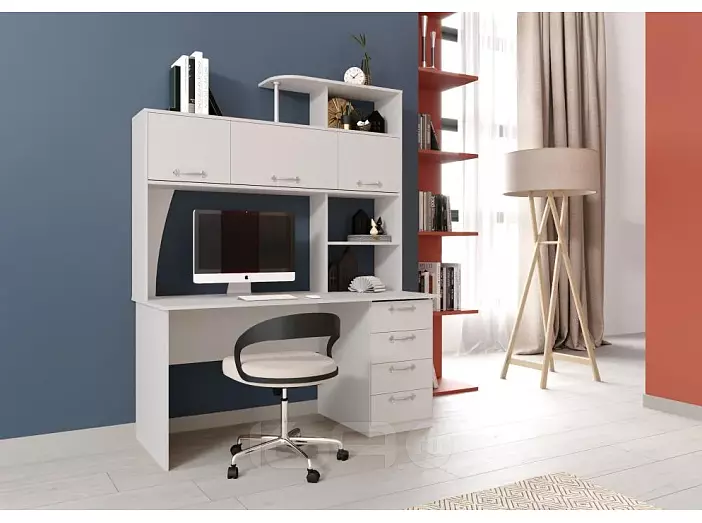 Стол компьютерный "СК-11" Бодега белая