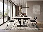 Стол ALATRI 120 GLOSS AMBER JADE SOLID CERAMIC / BLACK, ®DISAUR