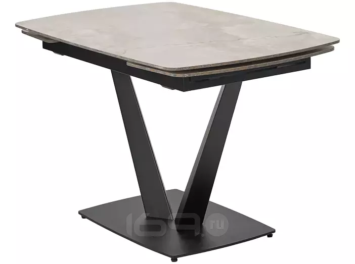 Стол ALATRI 120 GLOSS AMBER JADE SOLID CERAMIC / BLACK, ®DISAUR