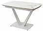 Стол ALATRI 120 GLOSS STATUARIO WHITE SOLID CERAMIC / WHITE, ®DISAUR