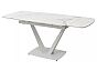 Стол ALATRI 120 GLOSS STATUARIO WHITE SOLID CERAMIC / WHITE, ®DISAUR