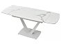 Стол ALATRI 120 GLOSS STATUARIO WHITE SOLID CERAMIC / WHITE, ®DISAUR
