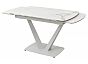 Стол ALATRI 120 GLOSS STATUARIO WHITE SOLID CERAMIC / WHITE, ®DISAUR