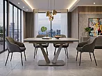 Стол ALATRI 120 MATT LATTE STONE SOLID CERAMIC / TAUPE, ®DISAUR