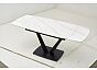 Стол ALATRI 120 MATT WHITE MARBLE SOLID CERAMIC / BLACK