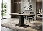 Стол BALDE 120 GLOSS AMBER JADE SOLID CERAMIC / BLACK, ®DISAUR