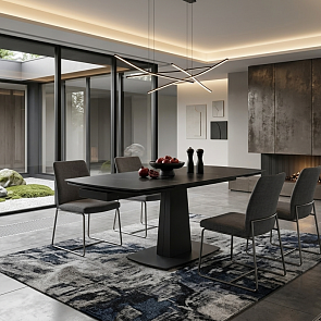 Стол BALDE 120 MATT BLACK MARBLE SOLID CERAMIC / BLACK, ®DISAUR