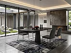 Стол BALDE 120 MATT BLACK MARBLE SOLID CERAMIC / BLACK, ®DISAUR