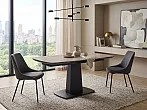 Стол BALDE 140 GLOSS AMBER JADE SOLID CERAMIC / BLACK, ®DISAUR